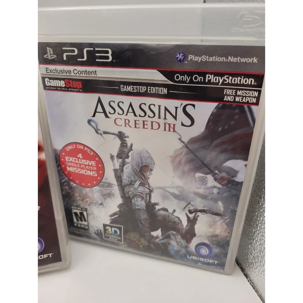 Ubisoft Assassin's Creed PS3 Game Lot 3 II Revelations III Multi Action